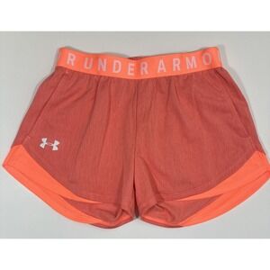 UNDER ARMOUR Women's UA PLAY UP 3.0 Shorts Sz XS Gym Run Sport Orange New w tags
